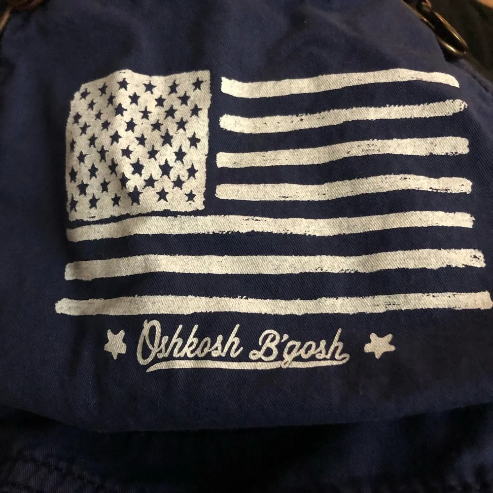OshKosh B'Gosh Navy Twill Americana Shortalls